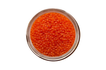 isolated red caviar