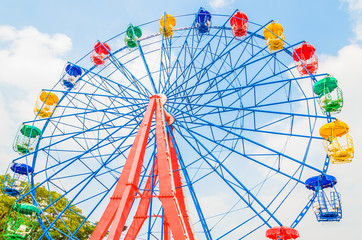 Vintage ferris wheel in the park
