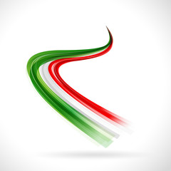 Onda astratta tricolore italiano