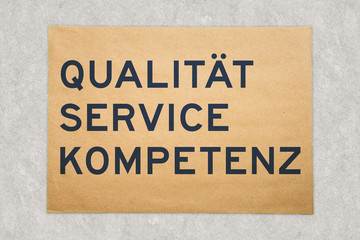 Obraz premium Qualität, Service und Kompetenz