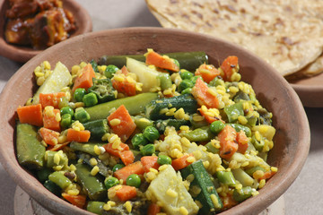 One dish dal is a combination of wheat, lentils and fresh spices
