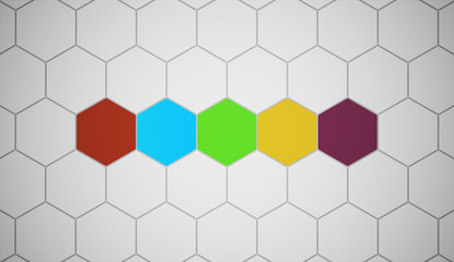 Fototapeta premium Hexagonal background