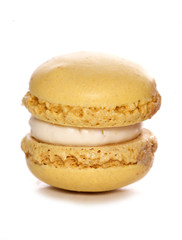 single yellow macaroon