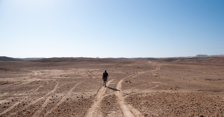 Tourists in judean desert