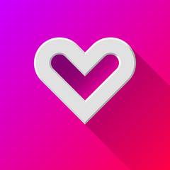 White Abstract Heart Sign