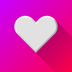 White Abstract Heart Sign