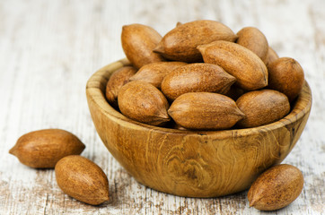 Obraz premium Heap of pecan nuts
