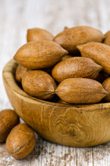 Obraz premium Heap of pecan nuts