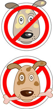Sign prohibiting dogs
