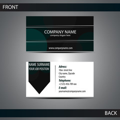 stylish dark business card template