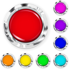 Set of big multicolored plastic buttons