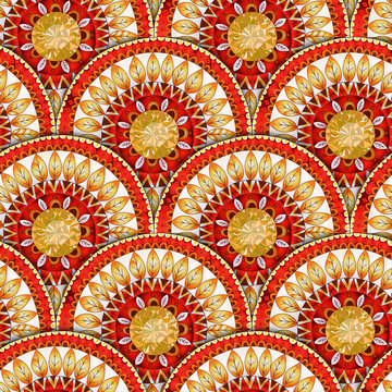 Seamless pattern in "fish scale" design.