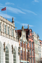 The Arthur`s Court and landmarks houses in Gdansk'