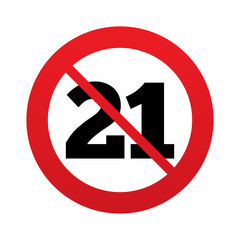No 21 years old sign. Adults content.