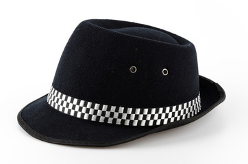 Vintage panama hat isolated white background