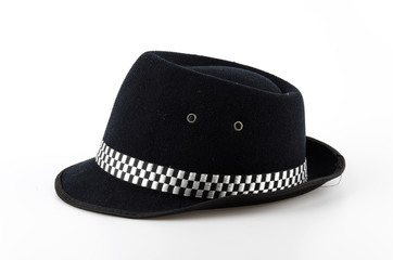 Vintage panama hat isolated white background