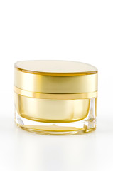 cream bottle isolated white background