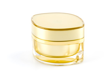 cream bottle isolated white background