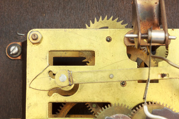 Fototapeta na wymiar Clock mechanism