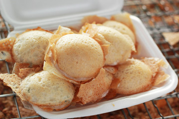 Coconut milk mix sugar and flour. - Kind of Thai sweetmeat