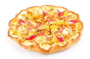 Pizza isolated white background