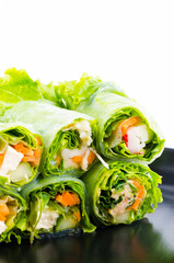 fresh vegetables spring rolls