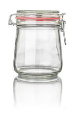 freigestelltes konisches Einmachglas mit Drahtbügelverschluss