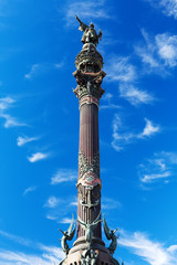 Columbus Monument in Barcelona against the sky