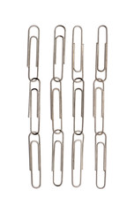 paper clips are isolated on a white background