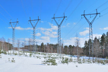 Transmission lines pylons