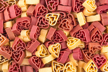 pasta in the form of hearts