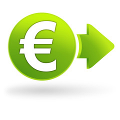 Obraz premium euros sur symbole web vert