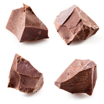 Chocolate Pieces Isolated