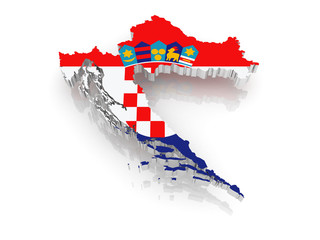 Map of Croatia.