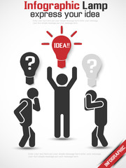 INFOGRAPHIC MAN IDEA RED