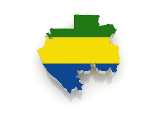 Obraz premium Map of Gabon