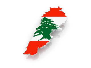 Fototapeta premium Map of Lebanon.