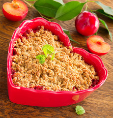 Plum crumble.