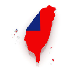 Fototapeta premium Map of Taiwan
