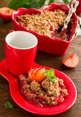 Plum crumble.