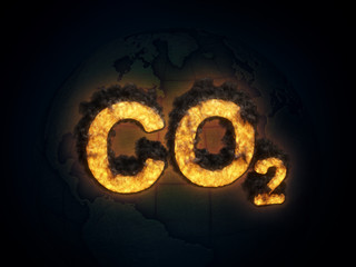 Fototapeta premium Carbon dioxide emissions concept