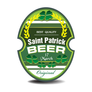 Saint Patrick beer label