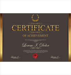 Brown certificate template