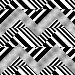 Abstract Striped Textured Geometric Vector Seamless Pattern