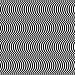 Op Art Design, Stripes Appears to Tilt, Vector Seamless Pattern