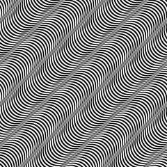 Op Art Design Stripes Appears to Tilt Vector Seamless Pattern