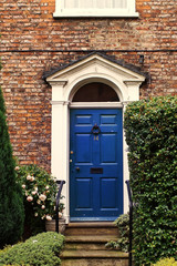 Beautiful Georgian house doorway in the UK