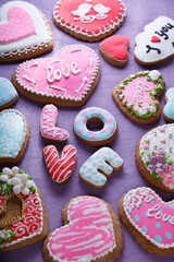 St. Valentine's cakes - Stock Image
