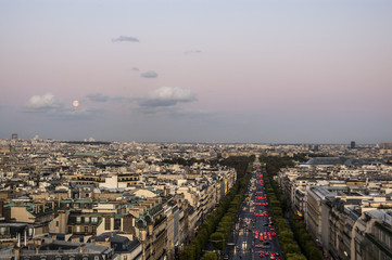 The Champs Elysees at Sunset, Paris
