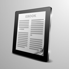 tablet ebook curled page